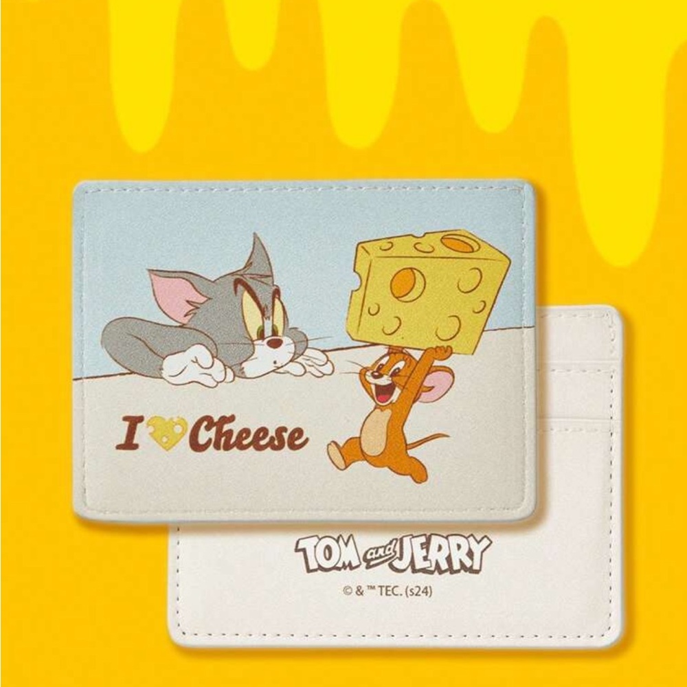 TOM & JERRY X Rebellious Rose Cartoon And Slogan Printed Mini Card Holder